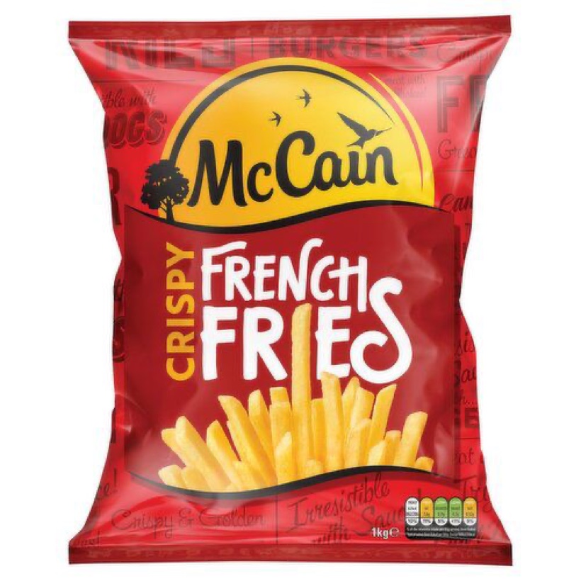 Photo of a McCain Crispy French Fries bag